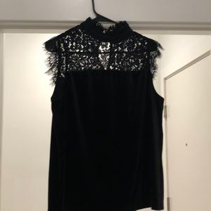 Black sleeveless top